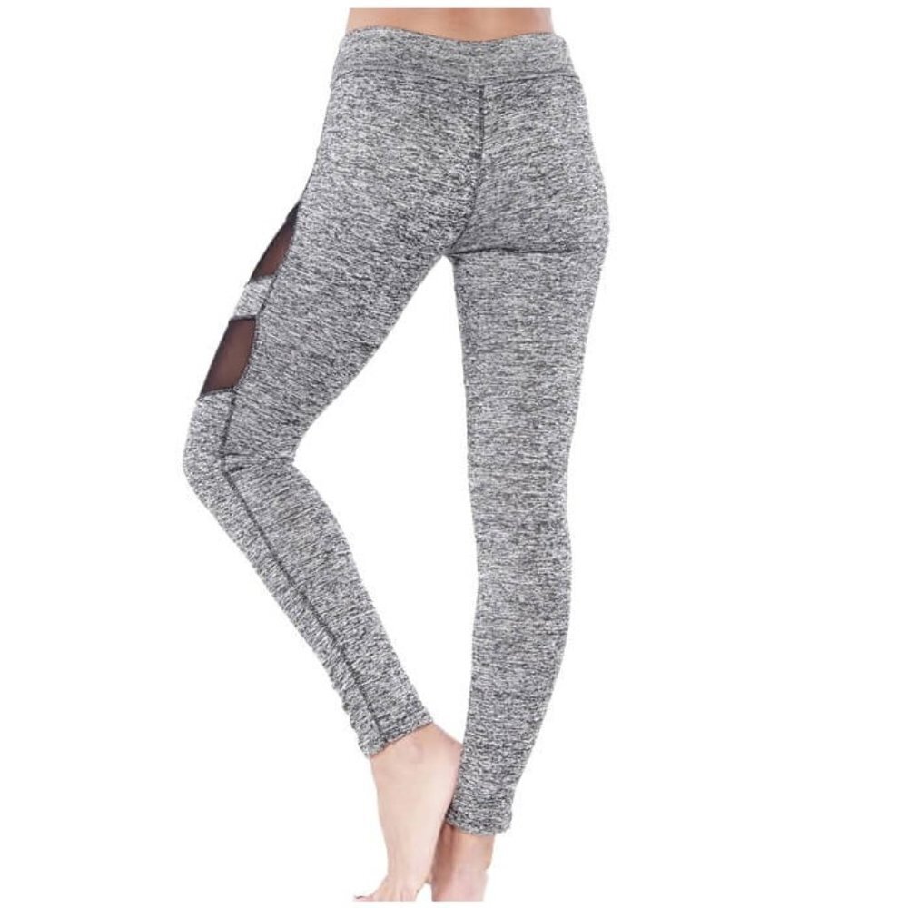 Electric Yoga Tummy Tuck High Rise Mesh Racer Leggings Gray M Medium Nwt — image 8 of 8